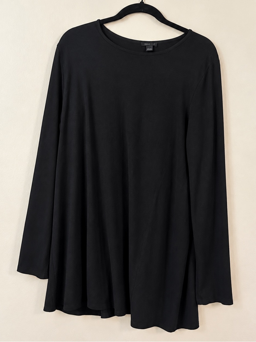 J. Jill Wearever Collection Black Long Sleeve Tunic Top Large